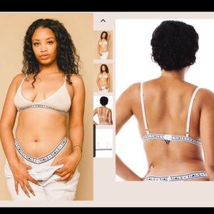 TAILS Logo Simple Bra White Medium